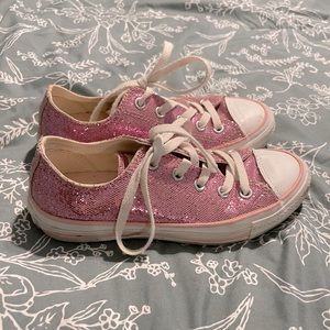 sparkle pink converse